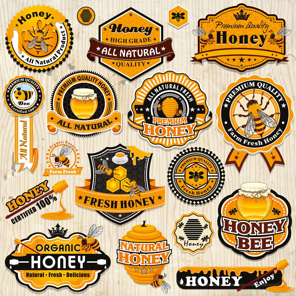 Honey series sticker label