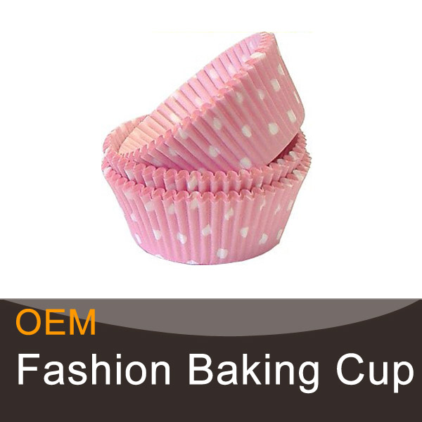 Pink fashionable colorful wholesale baking cups
