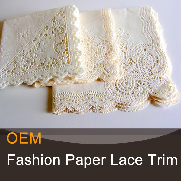 High quality square paper lace plates