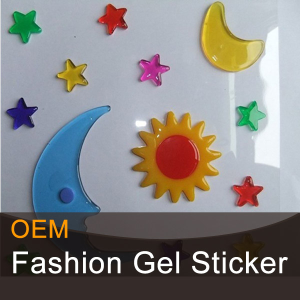 kids gel stickers with glitter