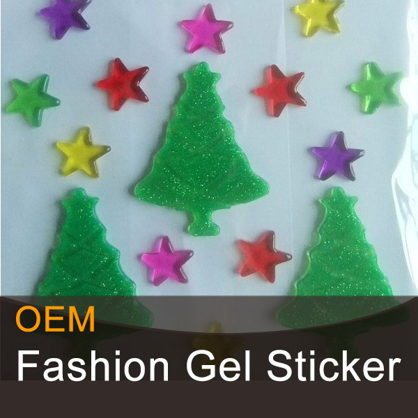 Decorative christmas gel sticker tree
